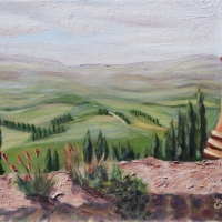 Corner View in Pienza - $500                   